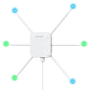 WAVLINK WN588HX3 AX3000 Outdoor WiFi Extender with 6 Antennas Dual Band WiFi Repeater, Plug:EU Plug
