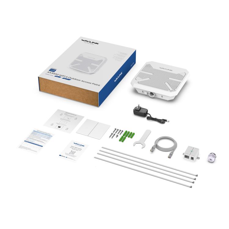 WAVLINK WN573HP3 Built-In 12dBi Directional Antenna Outdoor AX3000 Dual Band Repeater, Plug:AU Plug