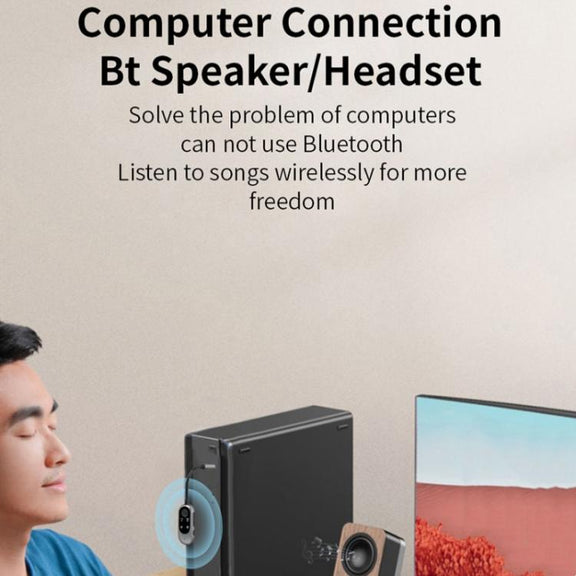 W10 Car Stereo Wireless Connection Audio Adapter 2 in 1 Car Bluetooth 5.3 Receiver Transmitter