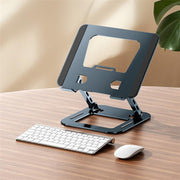 J30 Portable Desktop Adjustable Foldable Alloy Steel Laptop Cooling Stand(Grey)