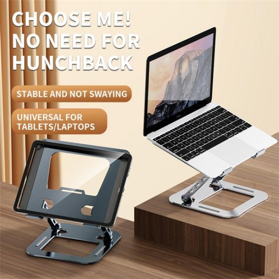 J30 Portable Desktop Adjustable Foldable Alloy Steel Laptop Cooling Stand(Grey)