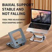 J30 Portable Desktop Adjustable Foldable Alloy Steel Laptop Cooling Stand(Grey)