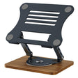 J31 Foldable 360-Degree Rotating Laptop Metal Wood Cooling Stand(Grey) - Laptop Stand by PMC TechLife | Online Shopping South Africa | PMC TechLife | Buy Now Pay Later Mobicred