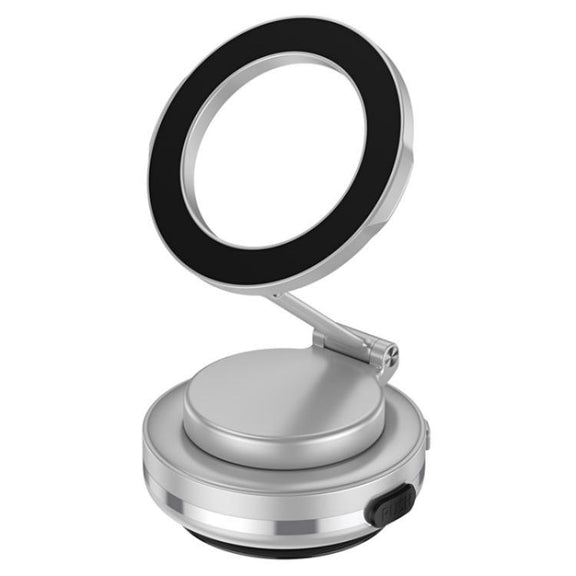 C7 Multifunctional Magnetic Phone Holder Rotatable Folding Auto Vacuum Suction Cup Phone Holder(Silver)
