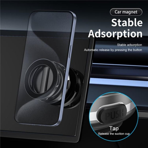 C7 Multifunctional Magnetic Phone Holder Rotatable Folding Auto Vacuum Suction Cup Phone Holder(Grey)