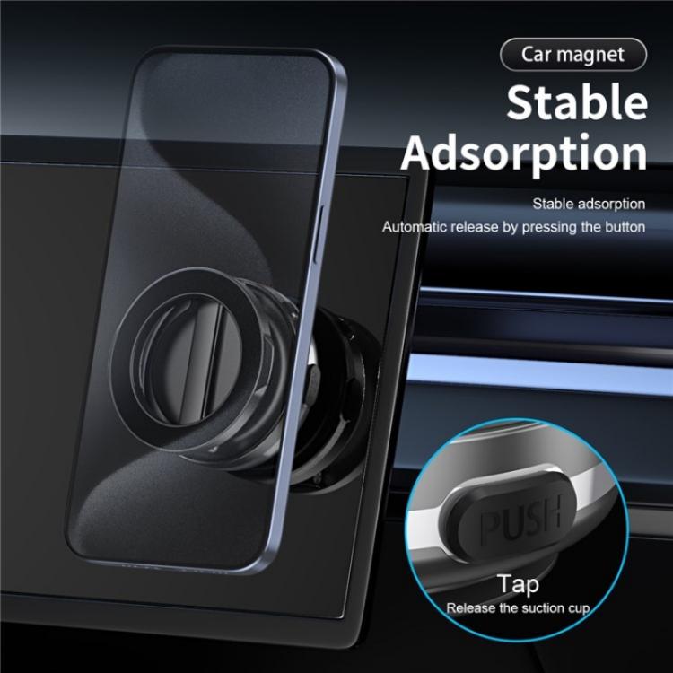 C7 Multifunctional Magnetic Phone Holder Rotatable Folding Auto Vacuum Suction Cup Phone Holder(Silver)