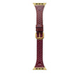 For Apple Watch 46mm / 49mm / 45mm / 44mm Heart-Shaped Embossed Leather Watch Band(Wine Red) - Watch Bands by PMC TechLife | Online Shopping South Africa | PMC TechLife | Buy Now Pay Later Mobicred