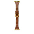 For Apple Watch 42mm / 41mm / 40mm / 38mm Heart-Shaped Embossed Leather Watch Band(Brown) - Watch Bands by PMC TechLife | Online Shopping South Africa | PMC TechLife | Buy Now Pay Later Mobicred