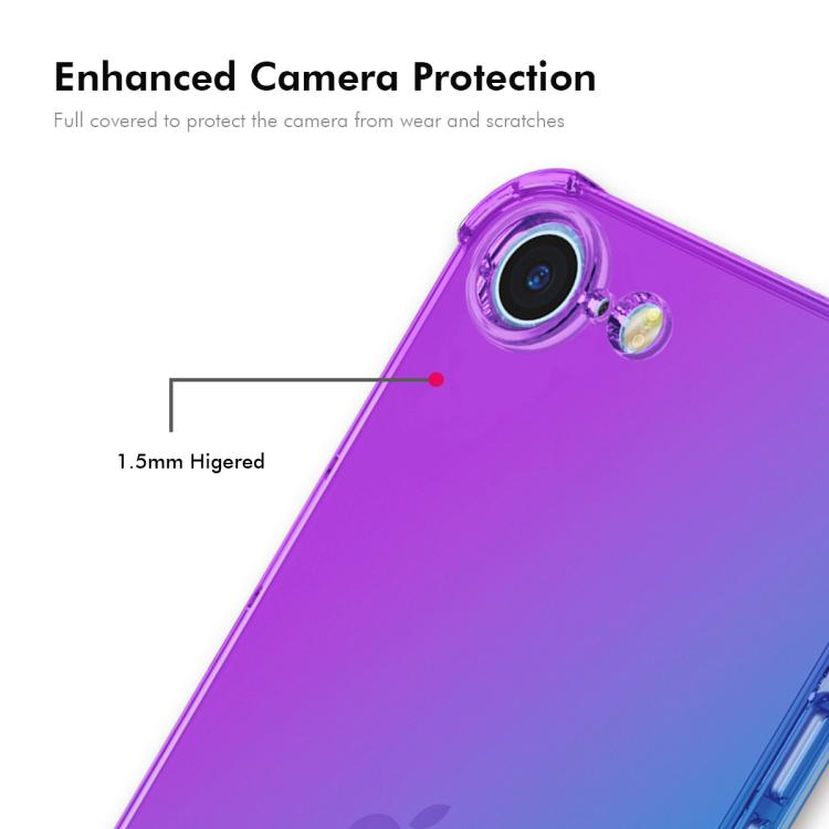 For iPhone 16e ENKAY Hat-Prince Gradient Airbag TPU Phone Case(Blue Pink)