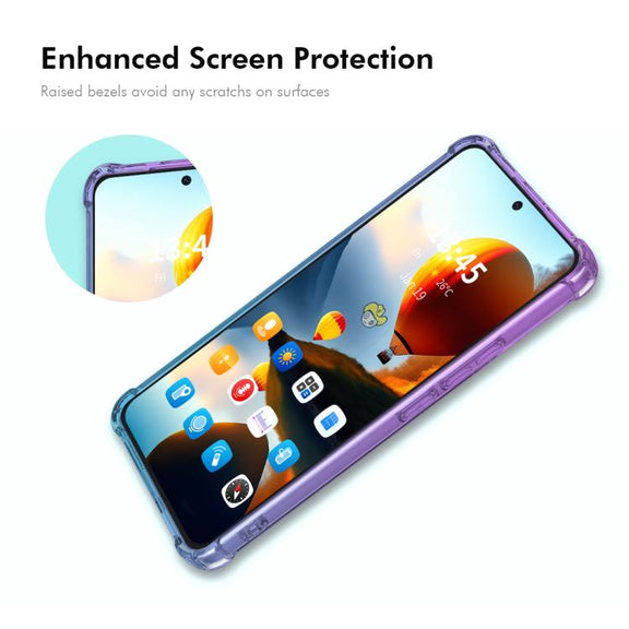 For iPhone 16e ENKAY Hat-Prince Gradient Airbag TPU Phone Case(Purple Blue)