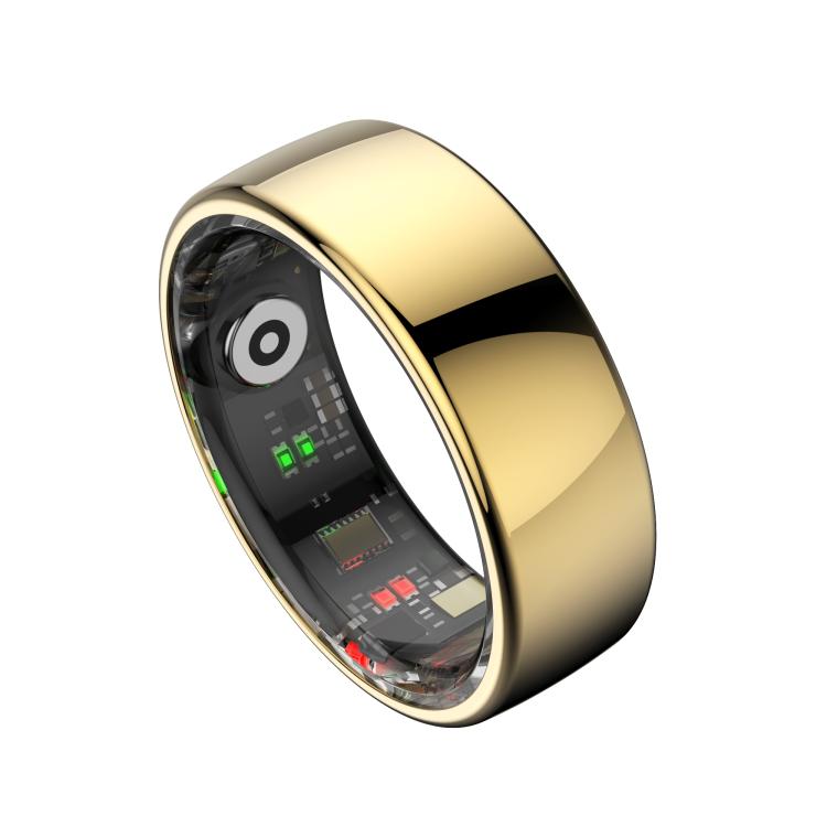 R08 SIZE 7 Smart Ring, Support Heart Rate / Blood Oxygen / Sleep / Multiple Sports Modes(Gold)