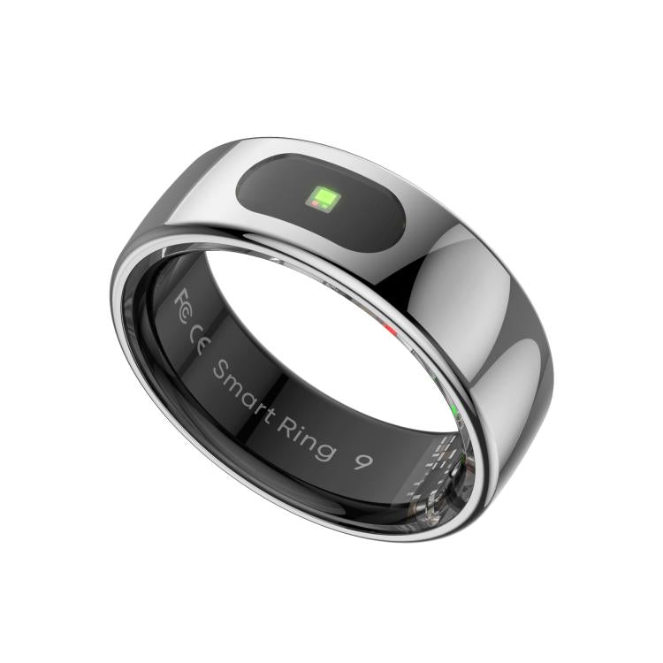 R08 SIZE 9 Smart Ring, Support Heart Rate / Blood Oxygen / Sleep / Multiple Sports Modes(Silver)