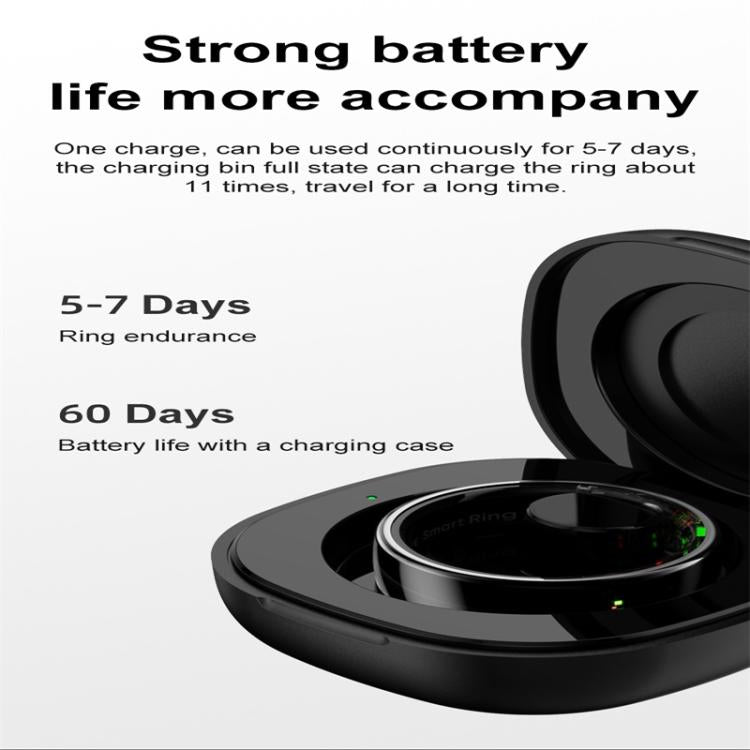 R08 SIZE 9 Smart Ring, Support Heart Rate / Blood Oxygen / Sleep / Multiple Sports Modes(Silver)
