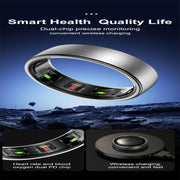 R10 SIZE 8 Smart Ring, Support Heart Rate / Blood Oxygen / Sleep / Multiple Sports Modes(Black)