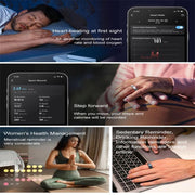 R10 SIZE 8 Smart Ring, Support Heart Rate / Blood Oxygen / Sleep / Multiple Sports Modes(Black)