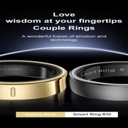 R10 SIZE 9 Smart Ring, Support Heart Rate / Blood Oxygen / Sleep / Multiple Sports Modes(Black)