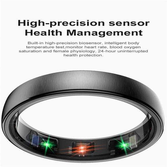 R10 SIZE 9 Smart Ring, Support Heart Rate / Blood Oxygen / Sleep / Multiple Sports Modes(Black)