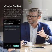 W100 Smart Glasses, Support AI Conversation / AI Intelligent Translation / Bluetooth Call(Black)