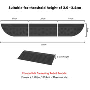 JUNSUNMAY For Ecovacs / iRobot / Mijia / Dreame Sweeping Robot Universal Threshold Bars Ramp Mat(White)