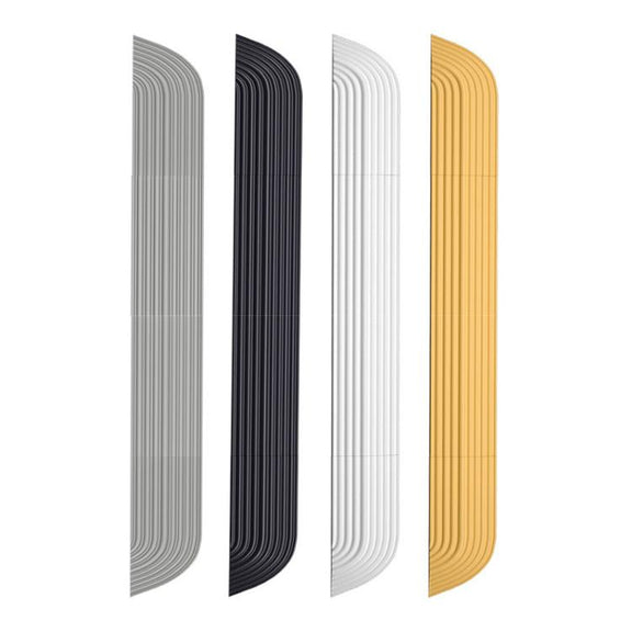JUNSUNMAY For Ecovacs / iRobot / Mijia / Dreame Sweeping Robot Universal Silicone Threshold Bars Ramp Mat(White)