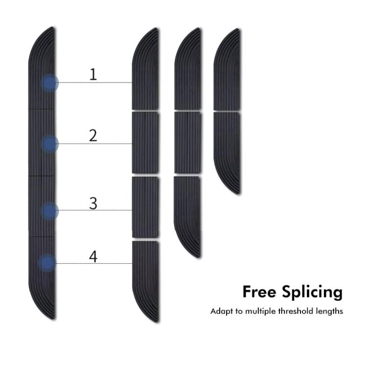 JUNSUNMAY For Ecovacs / iRobot / Mijia / Dreame Sweeping Robot Universal Silicone Threshold Bars Ramp Mat(White)