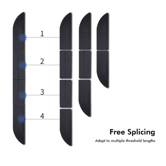 JUNSUNMAY For Ecovacs / iRobot / Mijia / Dreame Sweeping Robot Universal Silicone Threshold Bars Ramp Mat(White)