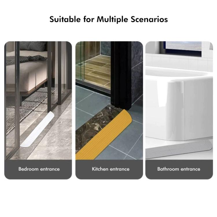 JUNSUNMAY For Ecovacs / iRobot / Mijia / Dreame Sweeping Robot Universal Silicone Threshold Bars Ramp Mat(Grey)