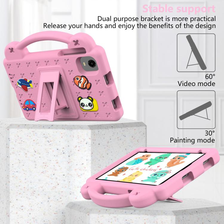 For Alldocube iPlay 60 Mini Pro Handle Kickstand Children EVA Shockproof Tablet Case(Pink)