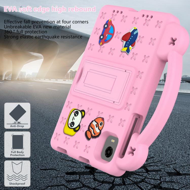 For Alldocube iPlay 60 Mini Pro Handle Kickstand Children EVA Shockproof Tablet Case(Pink)