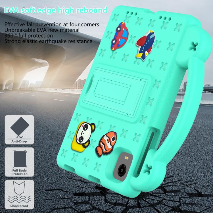 For Alldocube iPlay 60 Mini Pro Handle Kickstand Children EVA Shockproof Tablet Case(Mint Green)