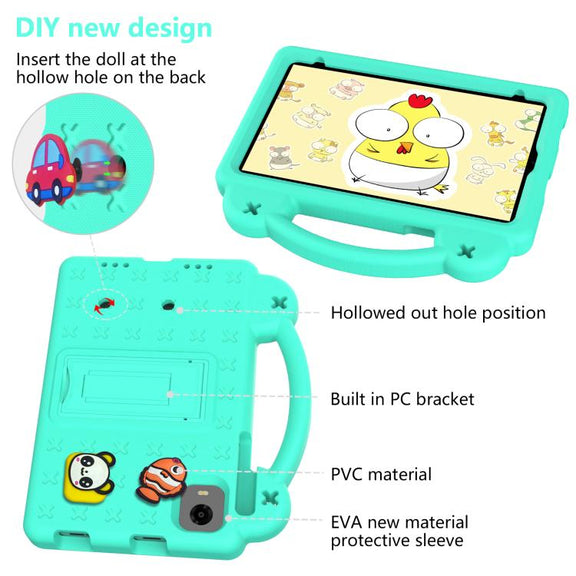 For Alldocube iPlay 60 Mini Pro Handle Kickstand Children EVA Shockproof Tablet Case(Mint Green)