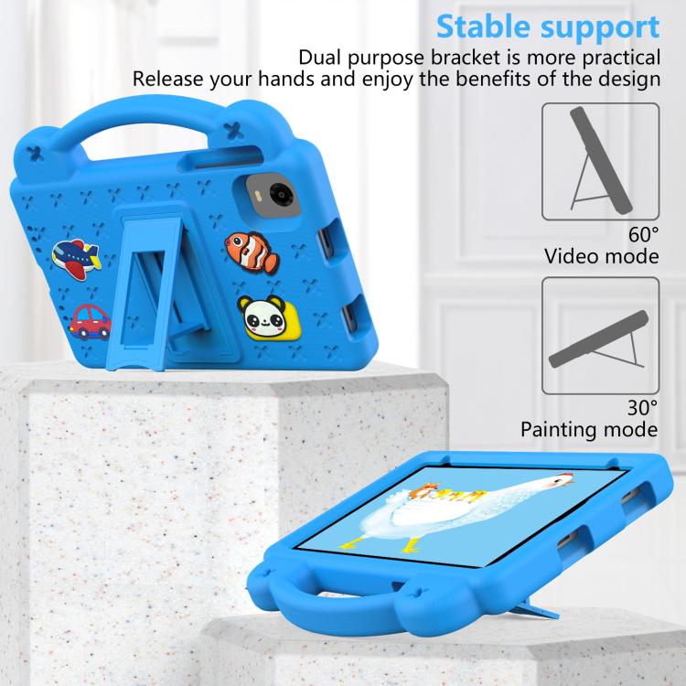 For Alldocube iPlay 60 Mini Pro Handle Kickstand Children EVA Shockproof Tablet Case(Sky Blue)