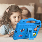 For Alldocube iPlay 60 Mini Pro Handle Kickstand Children EVA Shockproof Tablet Case(Sky Blue)