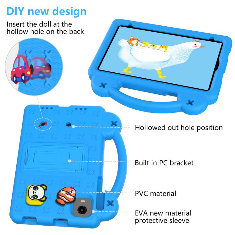 For Alldocube iPlay 60 Mini Pro Handle Kickstand Children EVA Shockproof Tablet Case(Sky Blue)