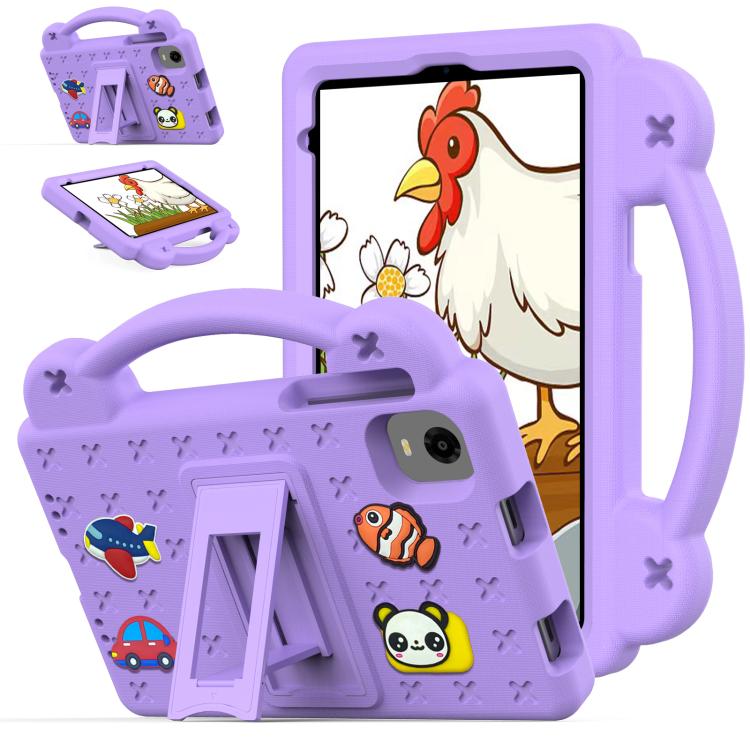 For Alldocube iPlay 60 Mini Pro Handle Kickstand Children EVA Shockproof Tablet Case(Light Purple)