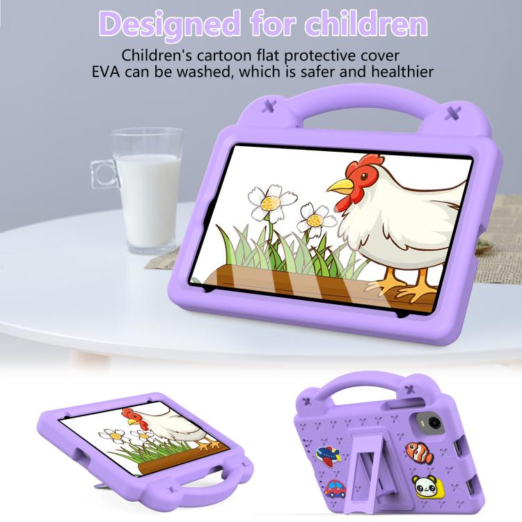 For Alldocube iPlay 60 Mini Pro Handle Kickstand Children EVA Shockproof Tablet Case(Light Purple)