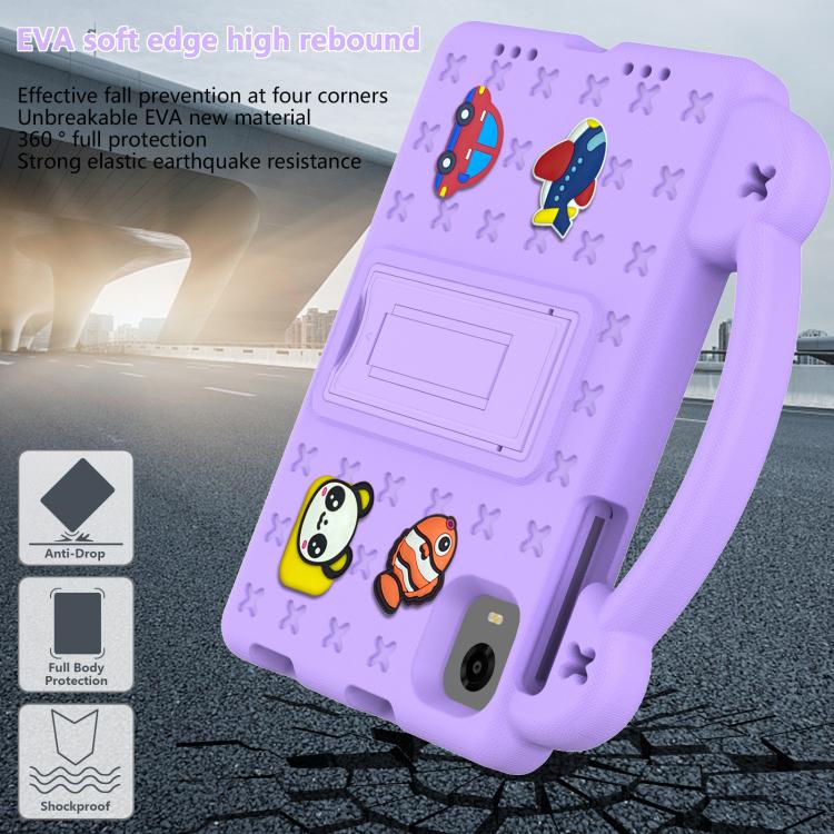 For Alldocube iPlay 60 Mini Pro Handle Kickstand Children EVA Shockproof Tablet Case(Light Purple)