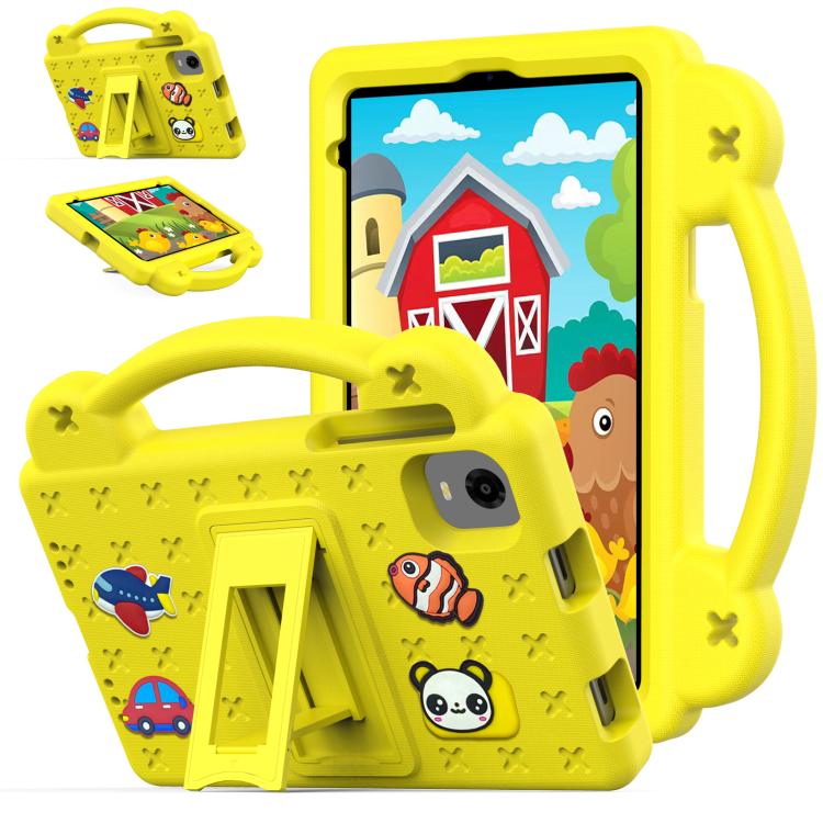 For Alldocube iPlay 60 Mini Pro Handle Kickstand Children EVA Shockproof Tablet Case(Yellow)