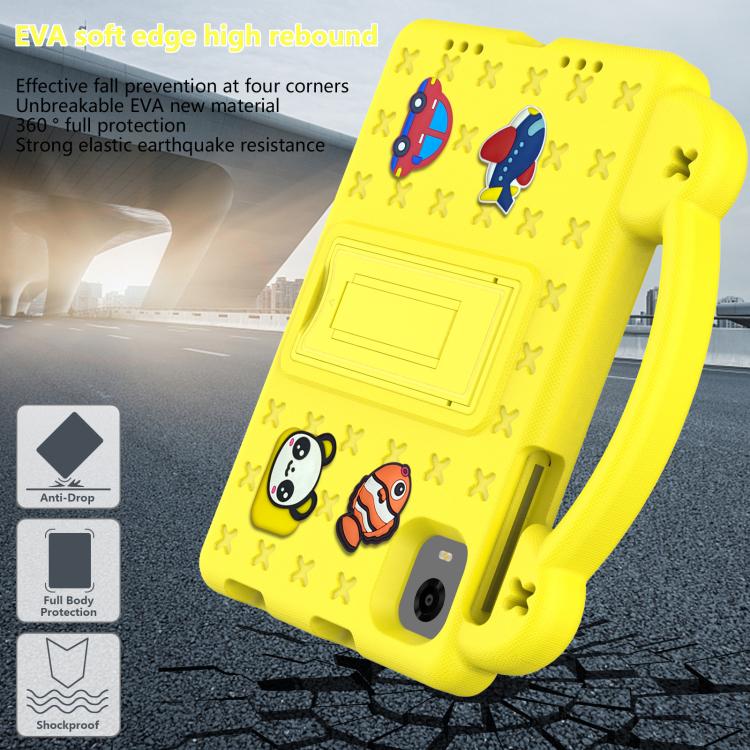 For Alldocube iPlay 60 Mini Pro Handle Kickstand Children EVA Shockproof Tablet Case(Yellow)