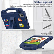 For Alldocube iPlay 60 Mini Pro Handle Kickstand Children EVA Shockproof Tablet Case(Navy Blue)
