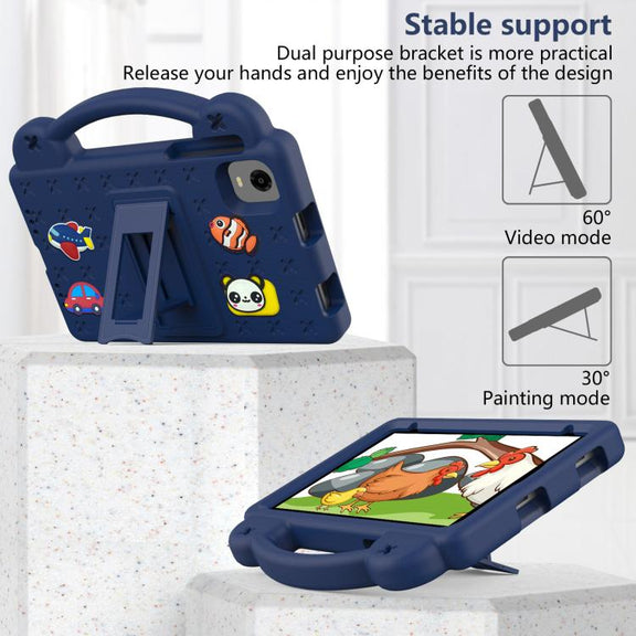 For Alldocube iPlay 60 Mini Pro Handle Kickstand Children EVA Shockproof Tablet Case(Navy Blue)