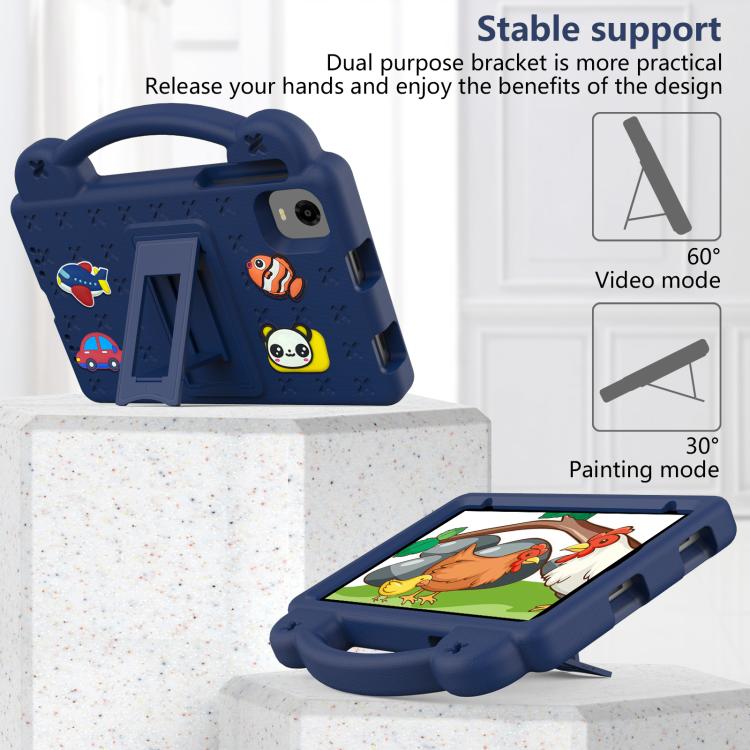For Alldocube iPlay 60 Mini Pro Handle Kickstand Children EVA Shockproof Tablet Case(Navy Blue)