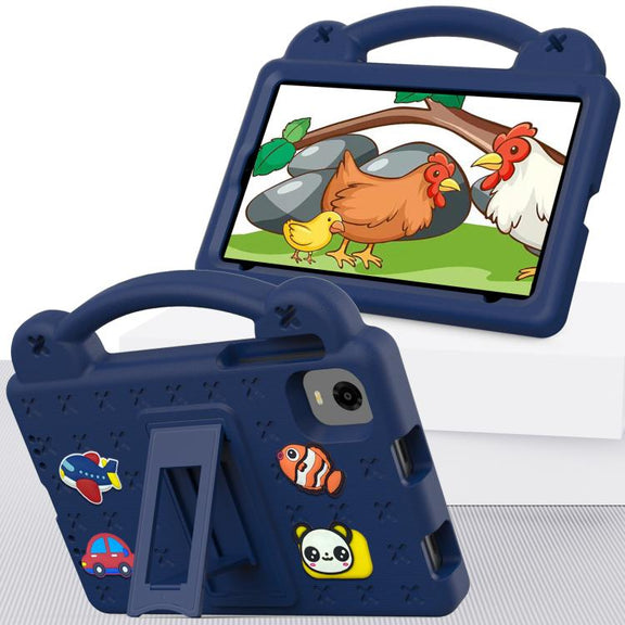 For Alldocube iPlay 60 Mini Pro Handle Kickstand Children EVA Shockproof Tablet Case(Navy Blue)