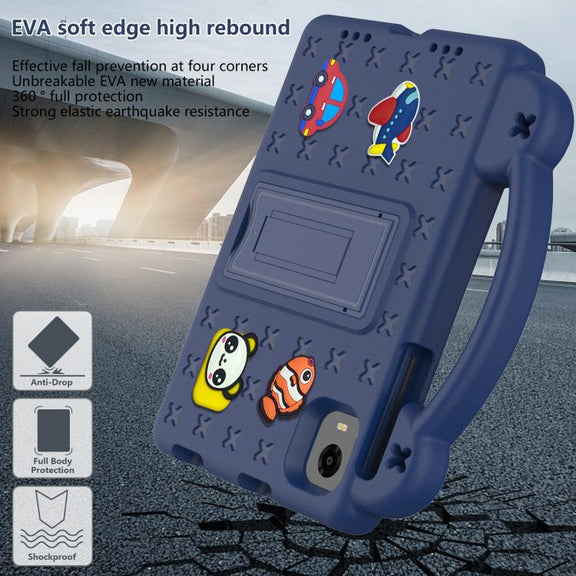 For Alldocube iPlay 60 Mini Pro Handle Kickstand Children EVA Shockproof Tablet Case(Navy Blue)