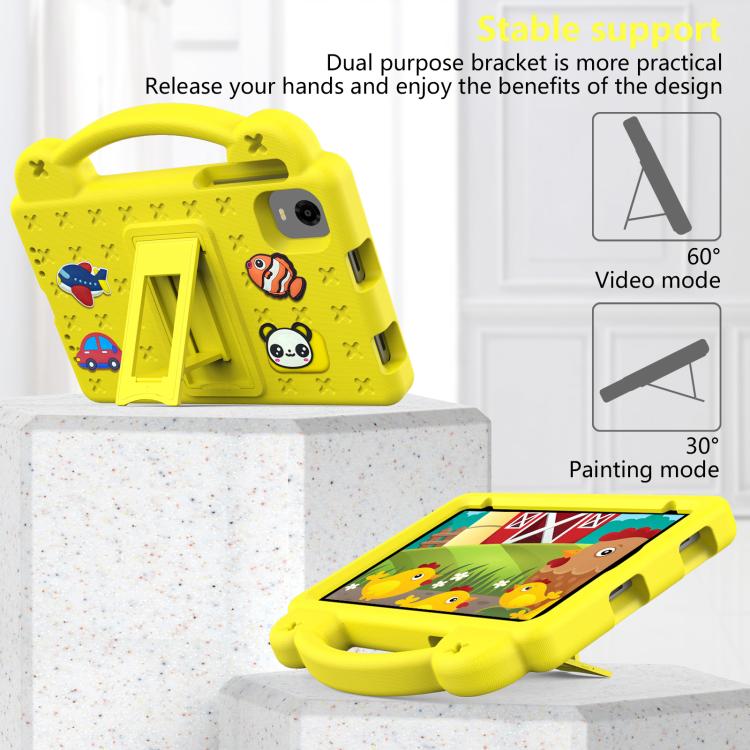 For Alldocube iPlay Mini 2 2024 Handle Kickstand Children EVA Shockproof Tablet Case(Yellow)