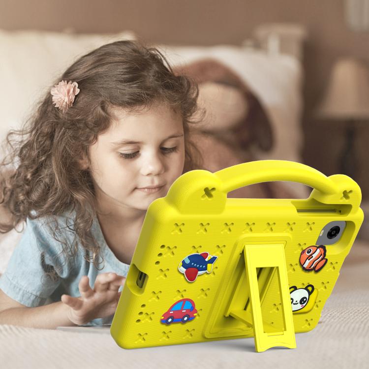 For Alldocube iPlay Mini 2 2024 Handle Kickstand Children EVA Shockproof Tablet Case(Yellow)