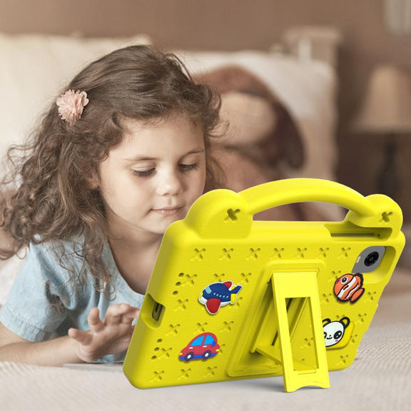 For Alldocube iPlay Mini 2 2024 Handle Kickstand Children EVA Shockproof Tablet Case(Yellow)