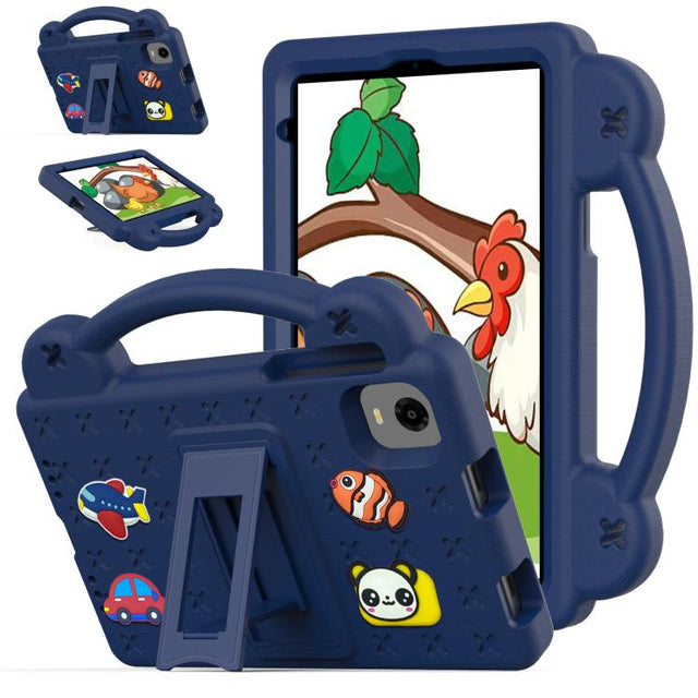 For Alldocube iPlay 50 Mini Pro 2023 8.4 Handle Kickstand Children EVA Shockproof Tablet Case(Navy Blue)