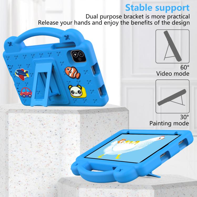 For NEC Lavie Tab T11 T1155 2024 Handle Kickstand Children EVA Shockproof Tablet Case(Sky Blue)