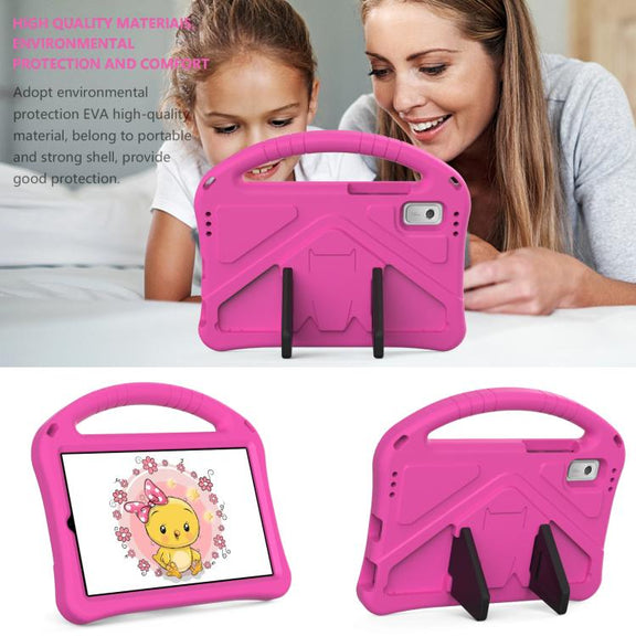 For NEC Lavie Tab T9 9 inch 2024 EVA Shockproof Tablet Case with Holder(Rose Red)